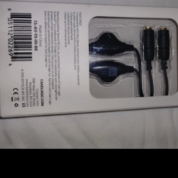 CASE LOGIC 3.5mm Stereo Headset Audio Splitter with Separate Volume Control univ - Picture 2 of 7